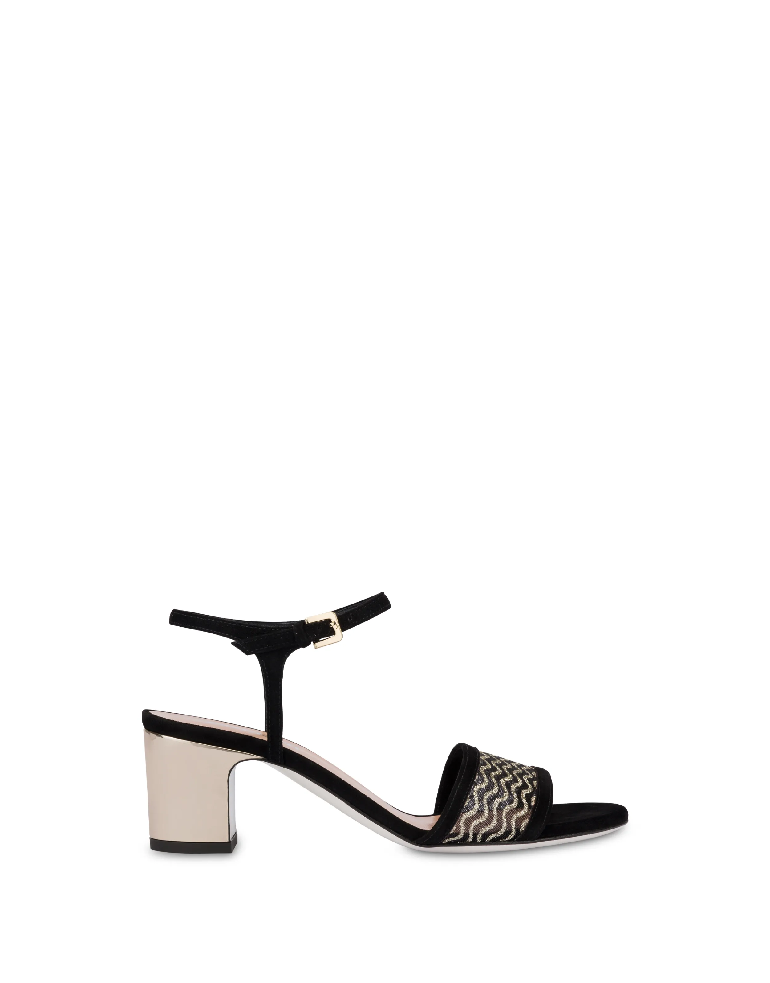 Pollini Sandali Nero/Nero/Platino Discount