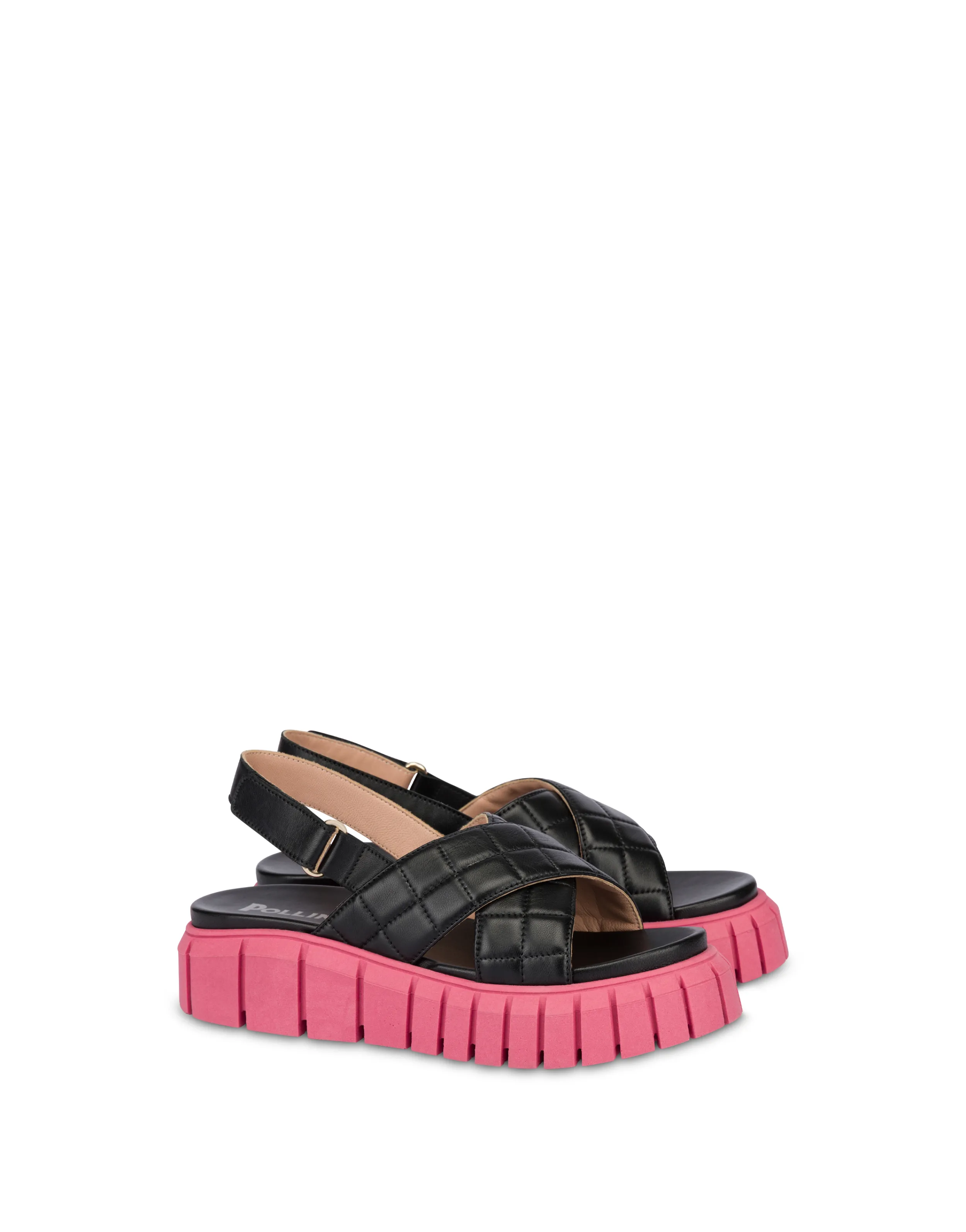 Pollini Sandali Nero/Bouganville Online