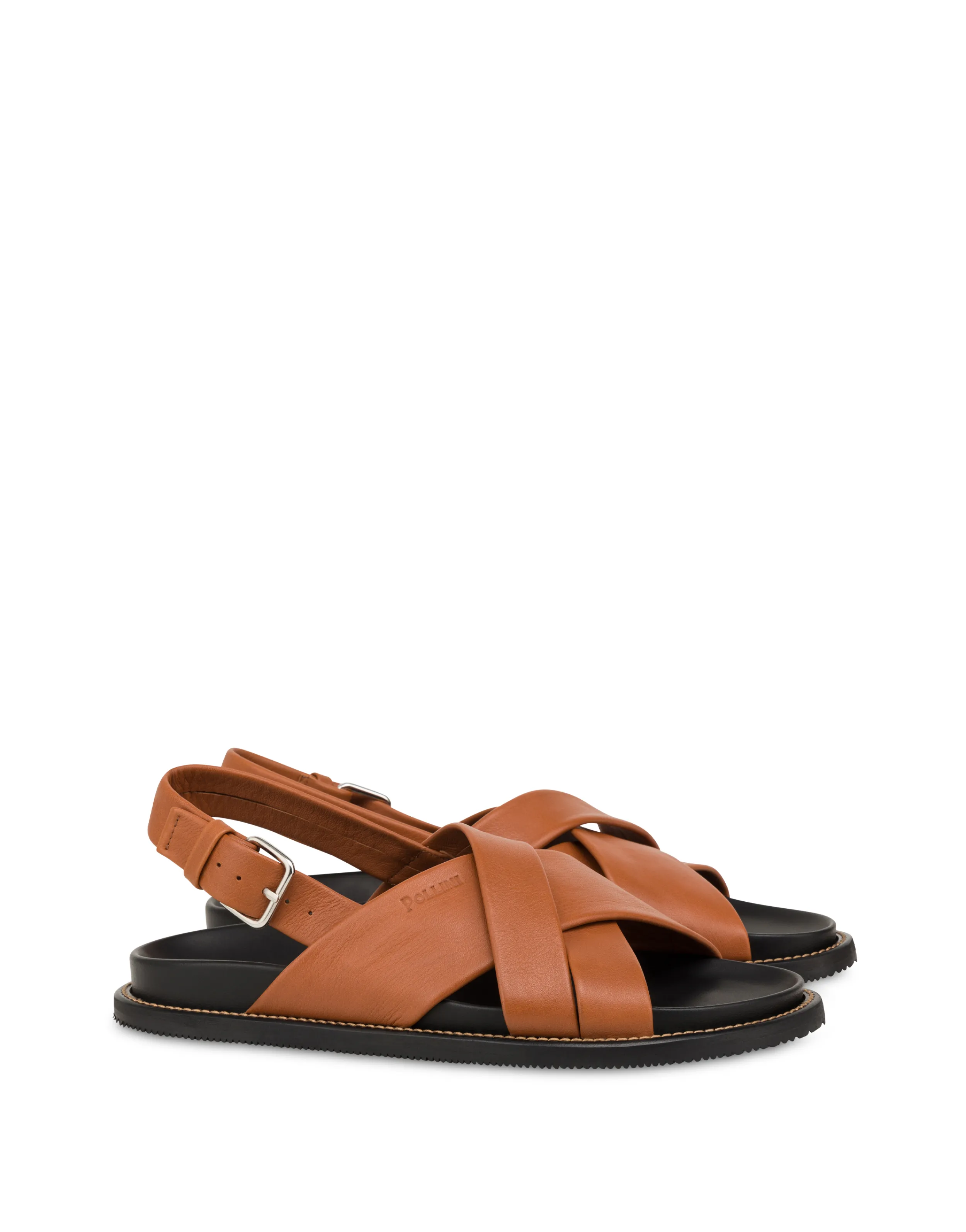 Pollini Sandali Hide/Dark Brown Best