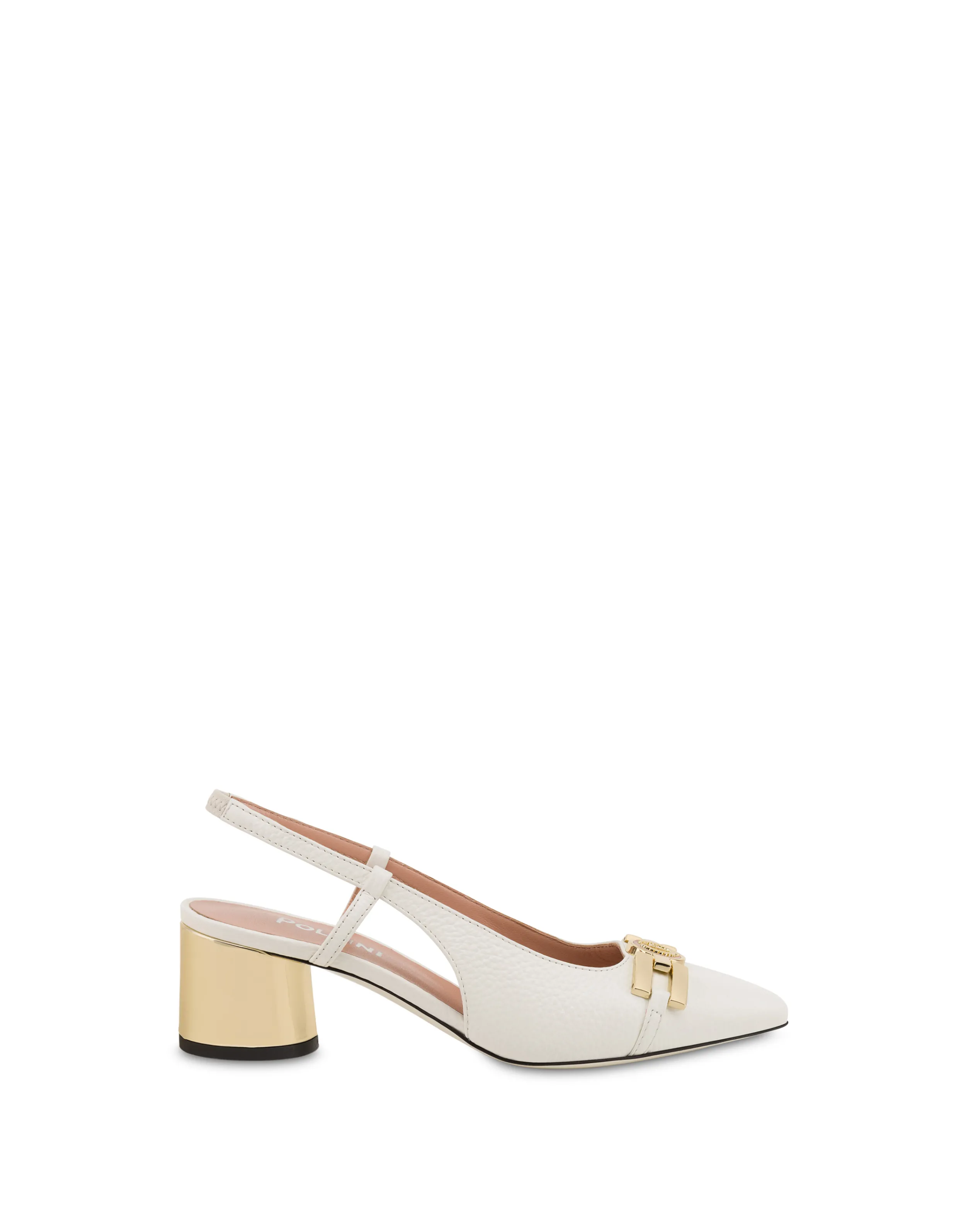 Pollini Slingback Lino/Platino Discount