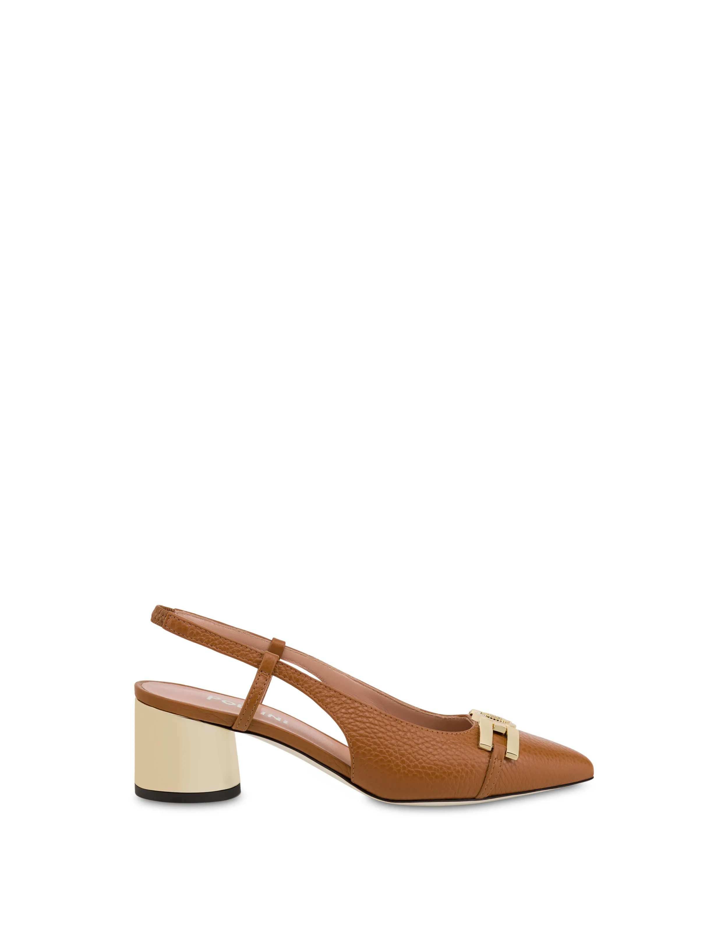 Pollini Slingback Cuoio/Platino Clearance