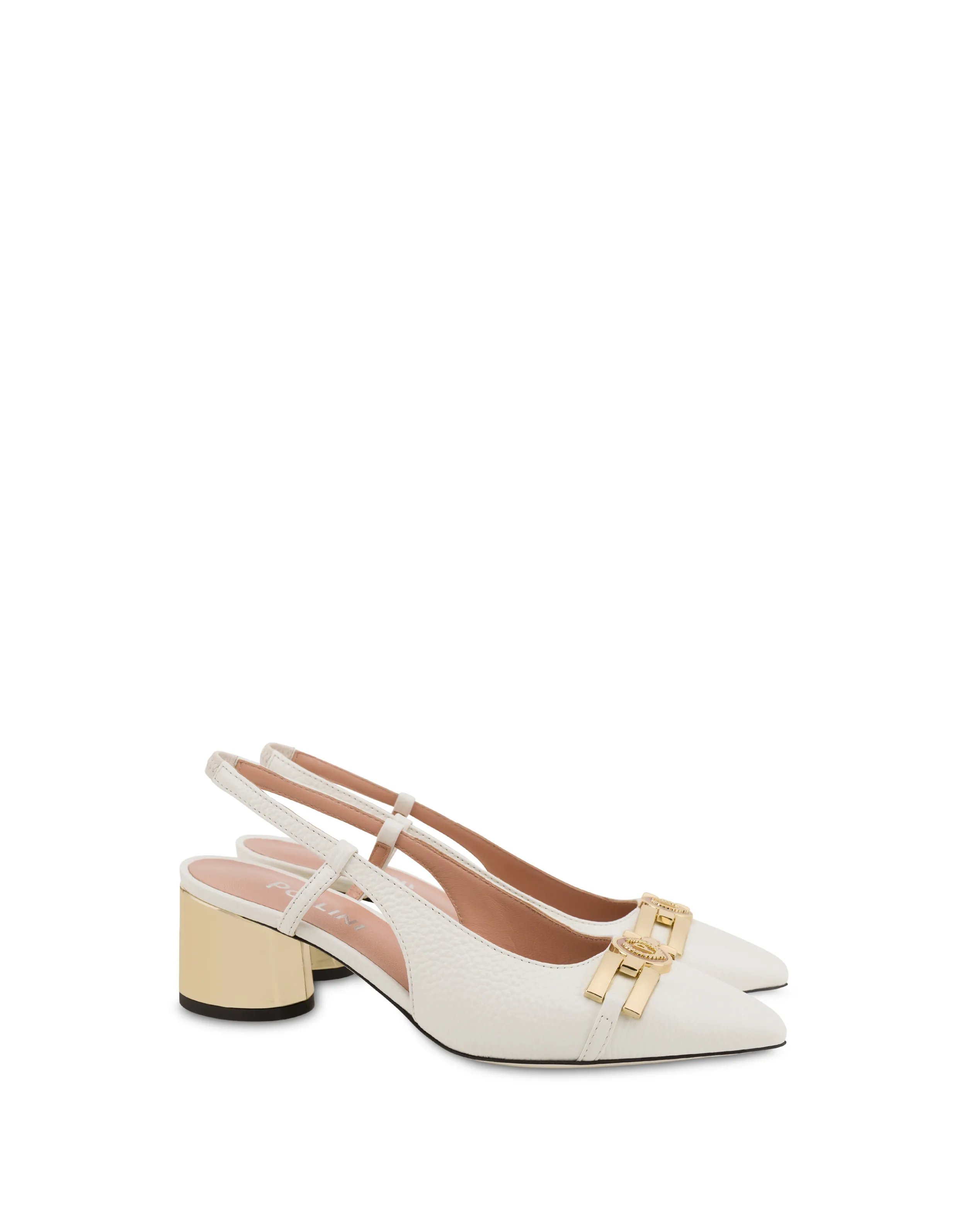 Pollini Slingback Lino/Platino Discount