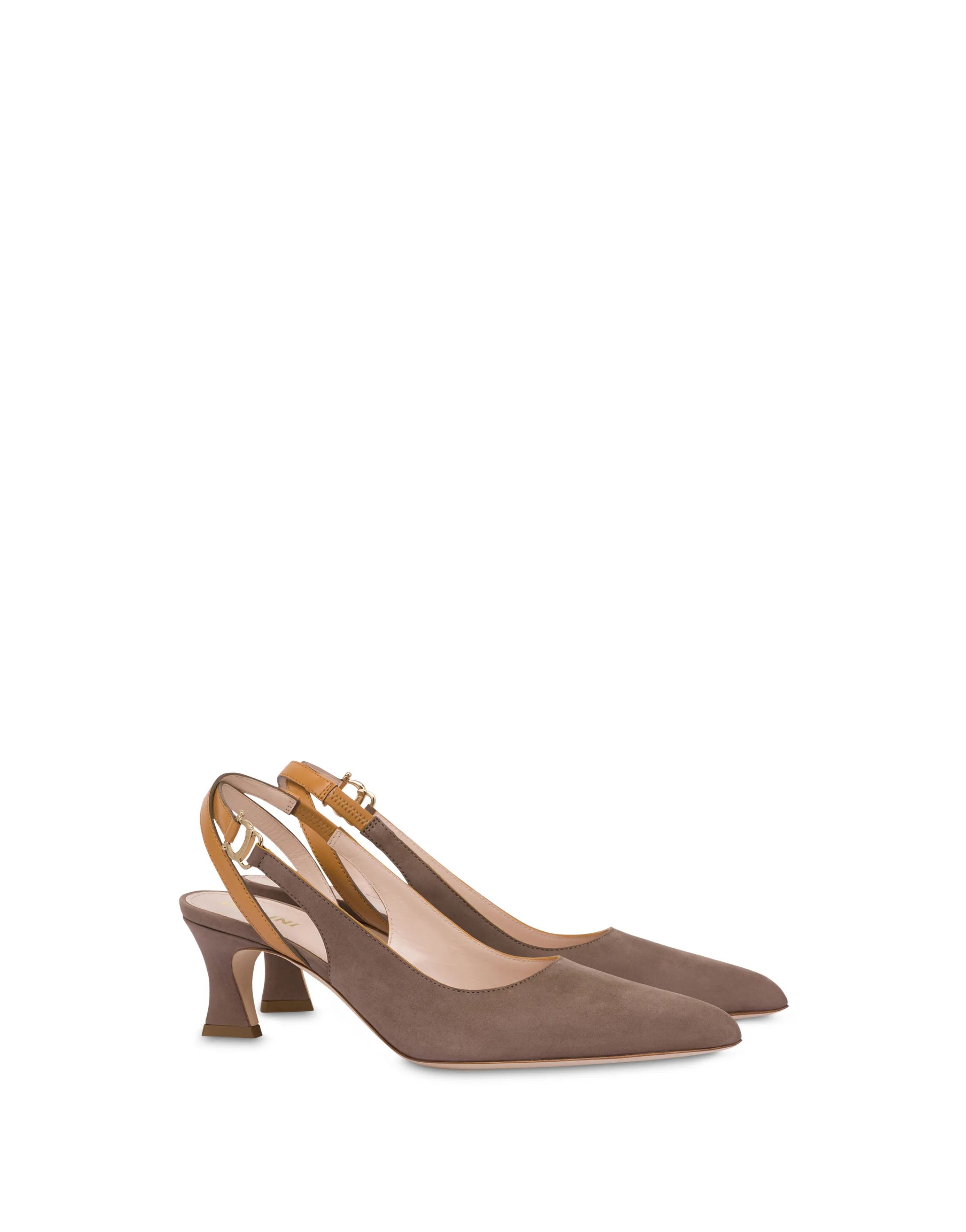 Pollini Slingback Taupe/Cuoio Discount