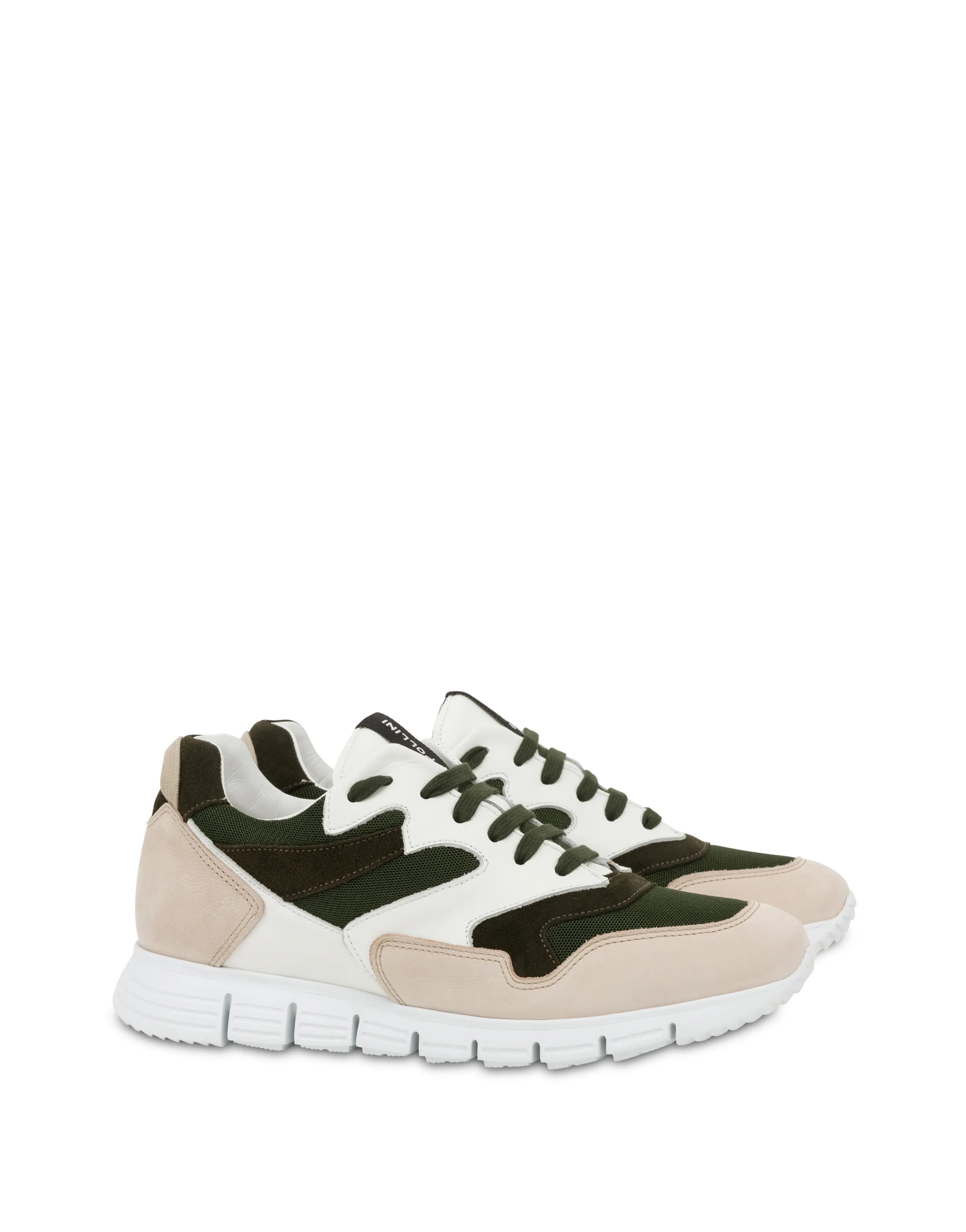 Pollini Sneakers Ivory/Rope/Military Green/Military Green Online